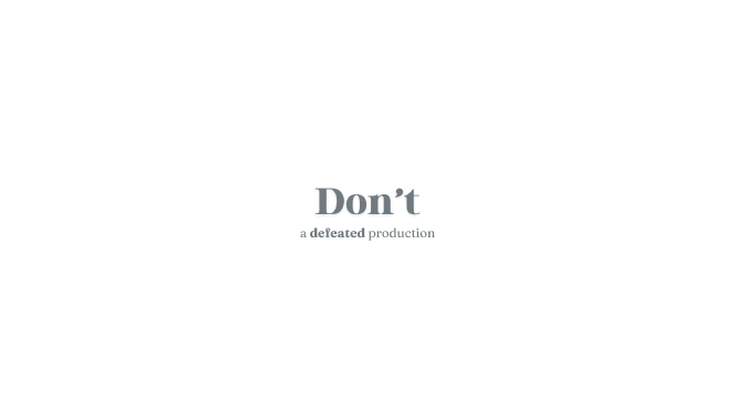 Don't