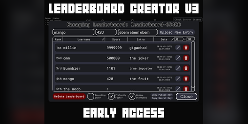 Cover image for Leaderboard Creator V3 (Early Access)