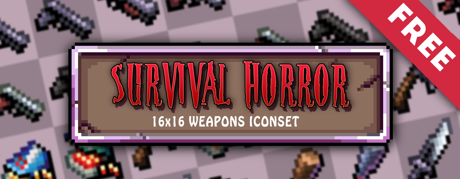 Survival Horror Weapons Iconset FREE