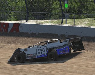 iRacing Template blue and white design wrap