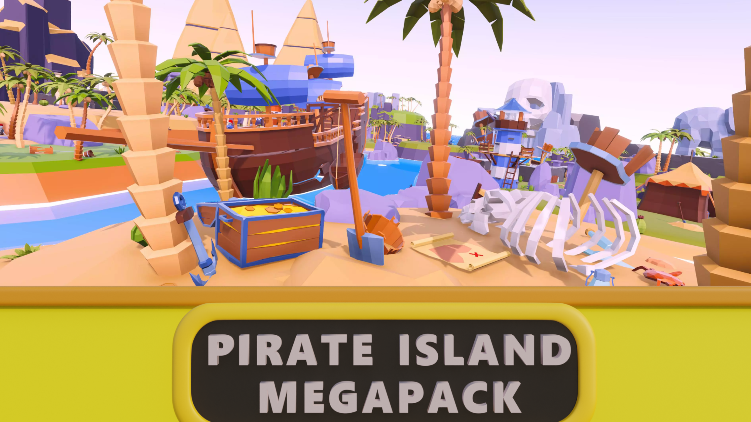 Pirate Island Megapack - Low Poly Refreshed - Unity URP by RG Poly