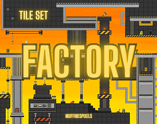 Factory Platformer Tile Set - Pixel Art by muffinespixels