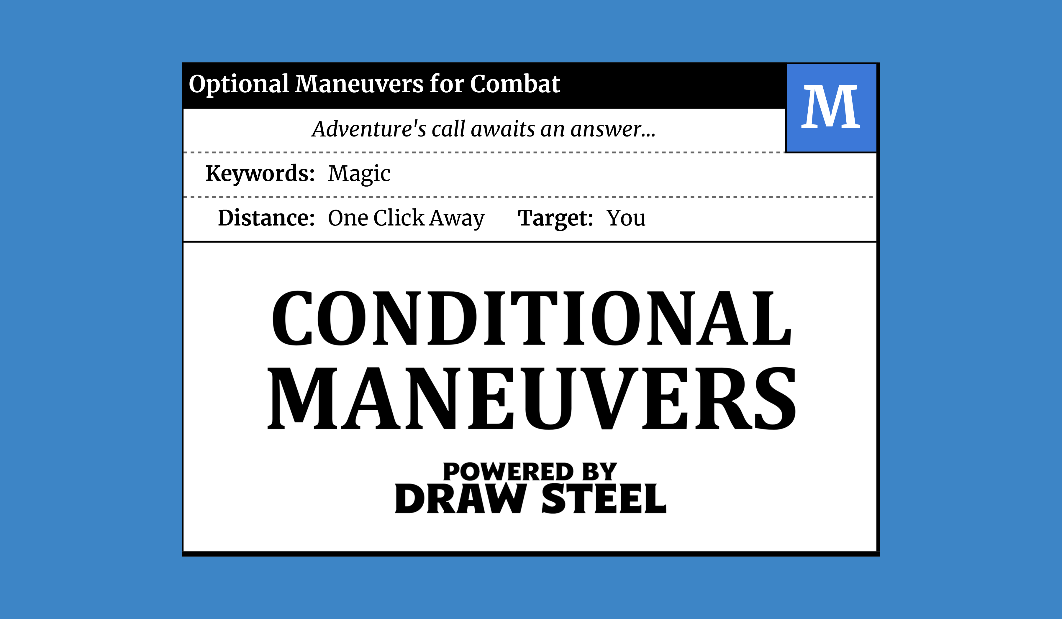 Conditional Maneuvers — Draw Steel