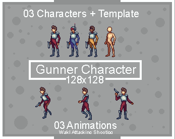 Gunner Character Template - Gunner Character Template by Single Head Games