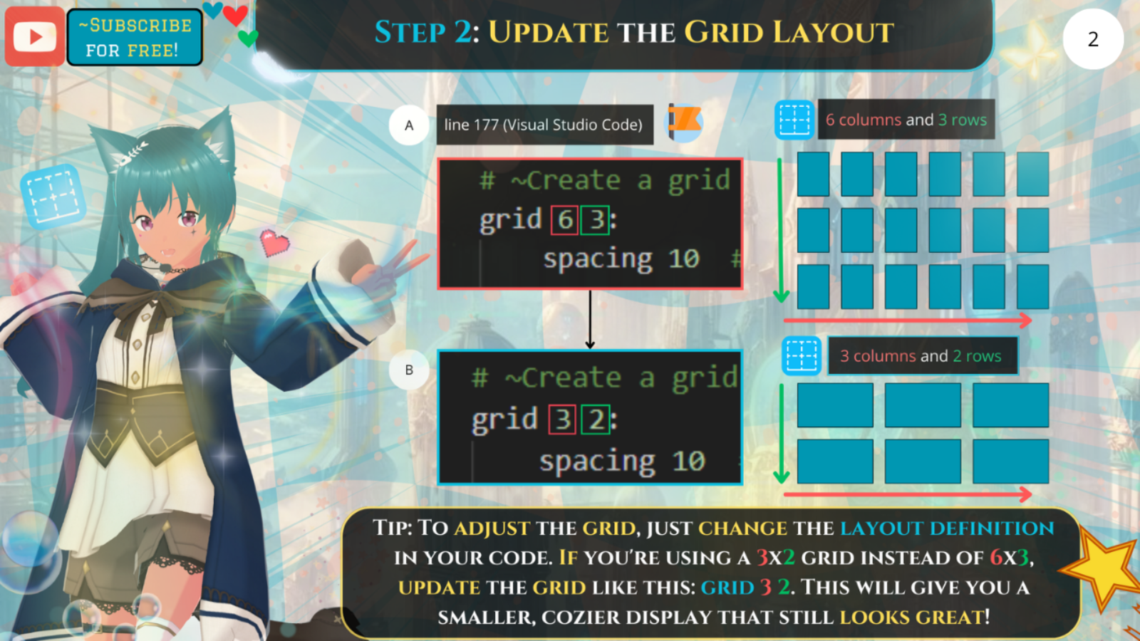 Step 2 - Update The Grid Layout - Customizing Your Multi-Page Inventory Grid in Python And Ren'Py