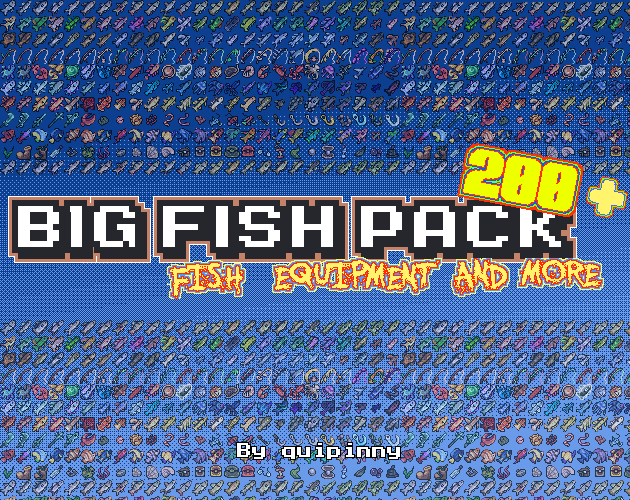 Big Pixel Art Fish Pack by quipinny