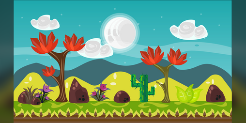 2D Vector Game Background by MarwaMJ