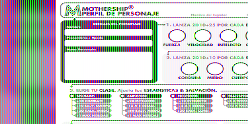 Cover image for Mothership 1e Character booklet Spanish / Hoja de personaje libreto en Español