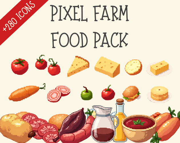 [PIXEL FARM] +280 FOOD ICONS by Chema Luque