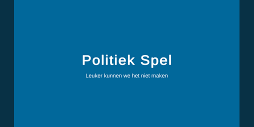 Cover image for Politiek Spel