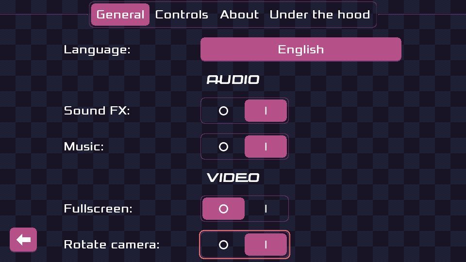 The “Rotate camera” option in the menu