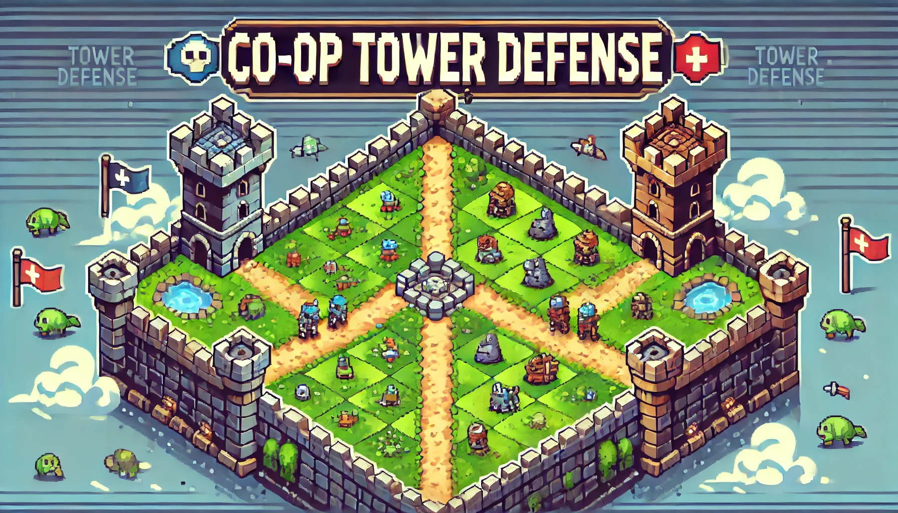 Co-op town Defense Grid Game