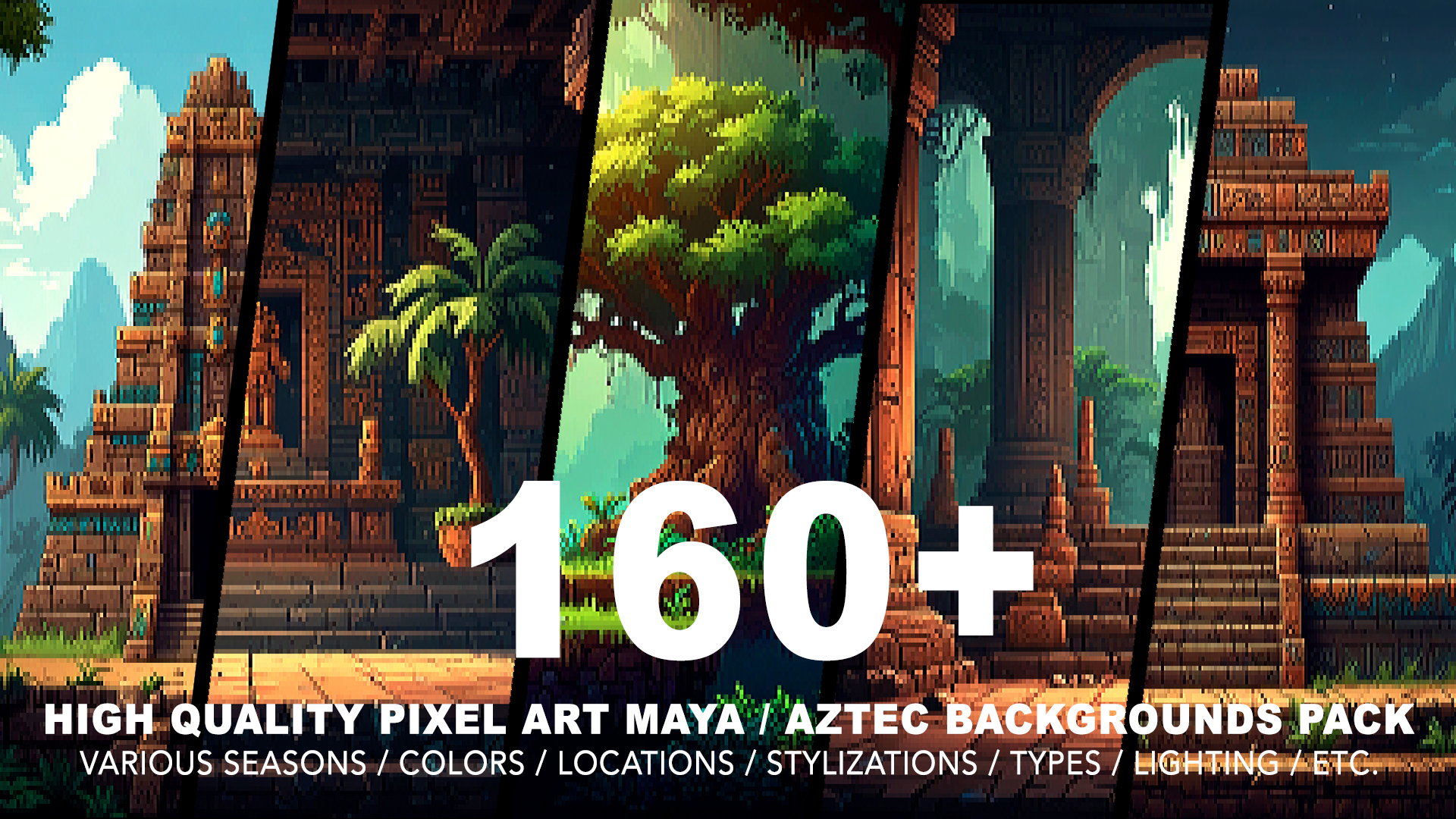 160+ MAYA PIXEL ART BACKGROUNDS