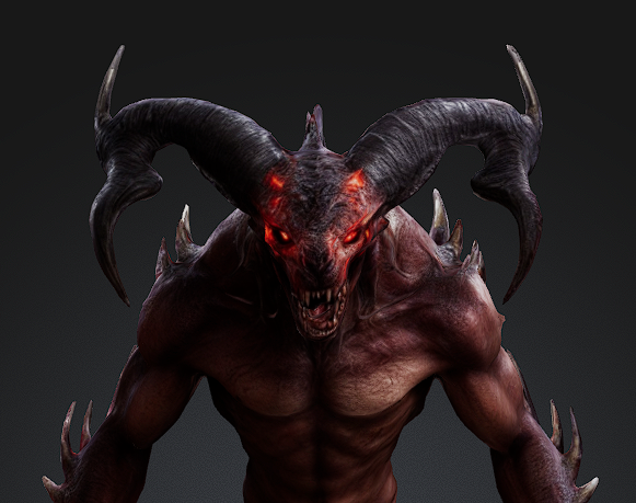 Realistic 3D Demon Model by Joaovitron