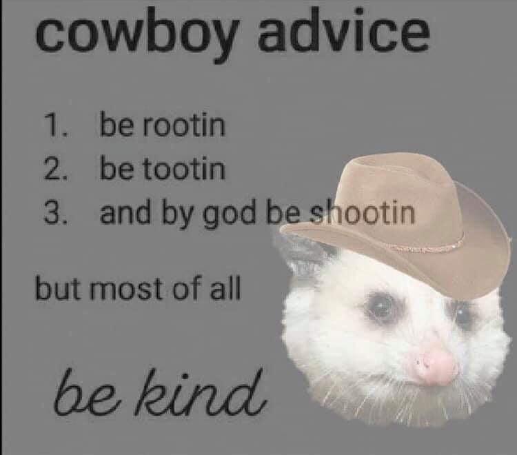 Cowboy advice