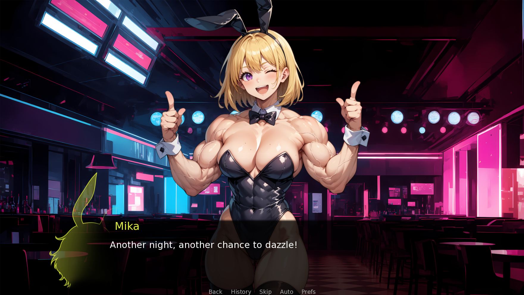 Cover art for Female Muscle Growth (FMG) Visual Novel (Mika) v1.5, an adult visual novel by StrongGirls