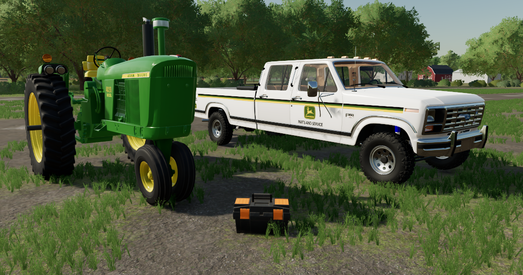 FS22 1986 Ford F350 John Deere Dealer Truck