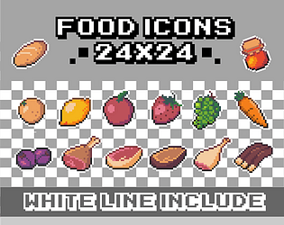 Free Pixel foods by ghostpixxells