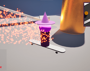 Skateboarding Wizard with a Gun!