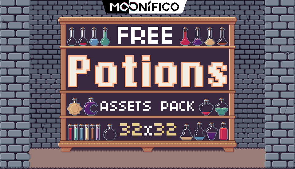 FREE Potions Assets Pack - 32x32