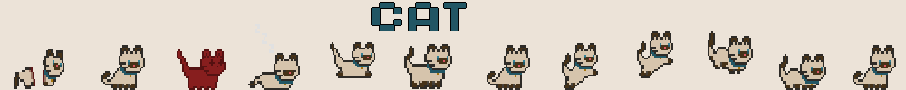 Pixel Cat Animations - Siamese