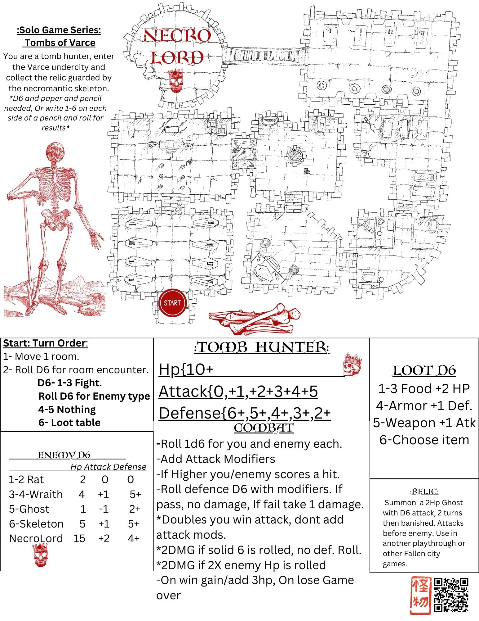 Solo Tombs of Varce Rpg