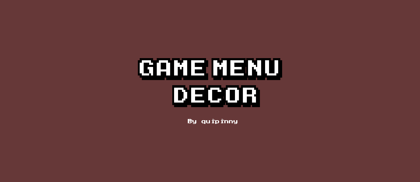 Game Menu Decor