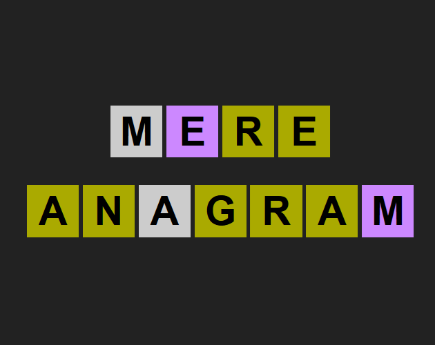 Cover image for Mere Anagram