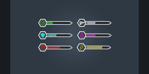Cover image for Free Neon style 2D Game UI Bars