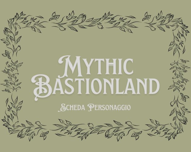 Mythic Bastionland Scheda Personaggio