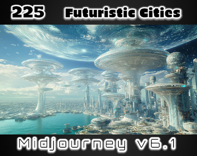 225 Futuristic City Backgrounds | MJv6.1