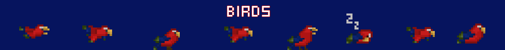 Bird Pixel Animations - Parrot