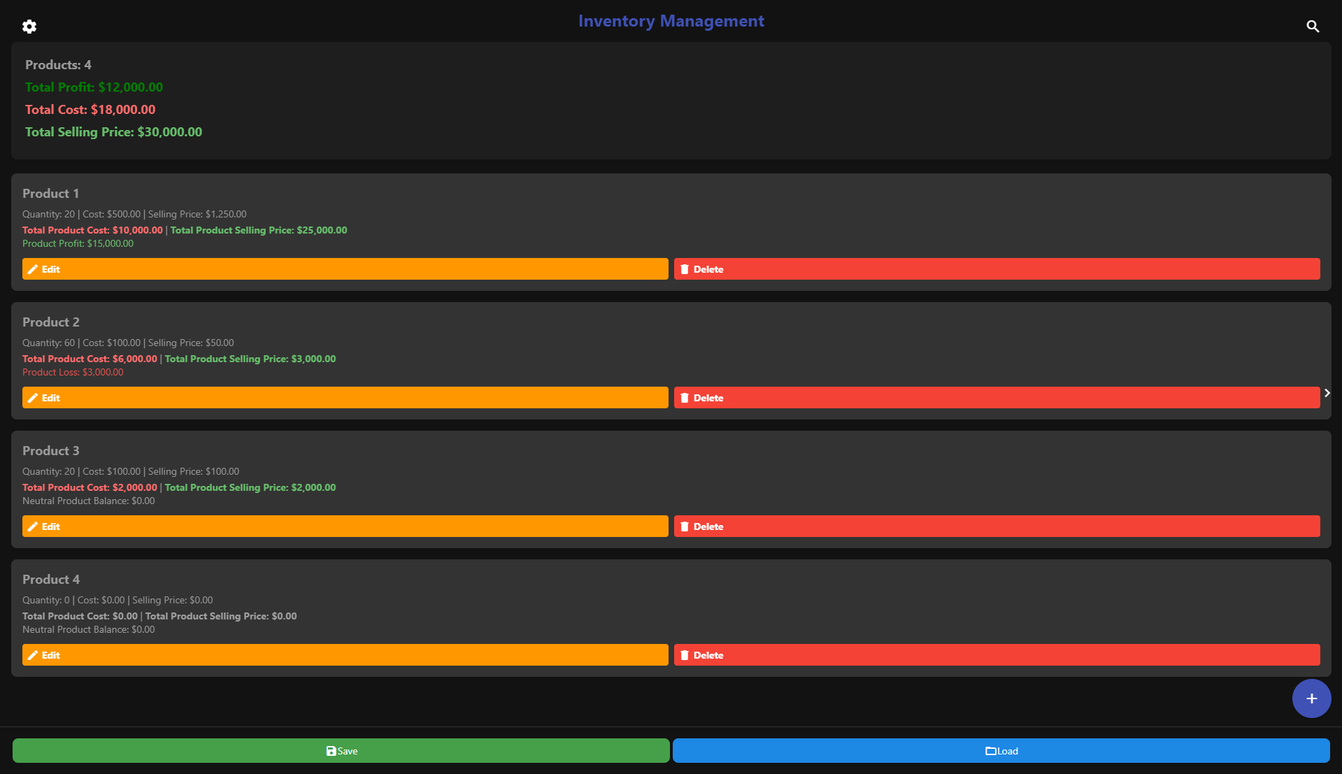 Balance and Inventory Manager