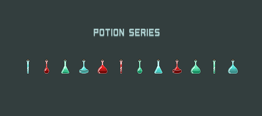 Pixel Art - Basic Potions