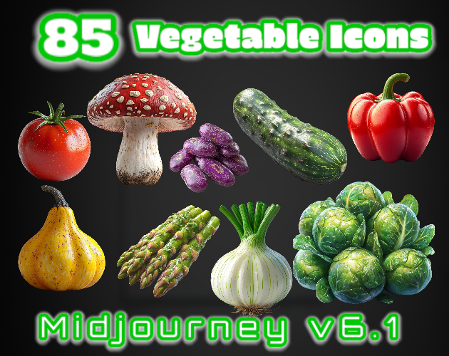 85 Vegetable Icons | MJv6.1