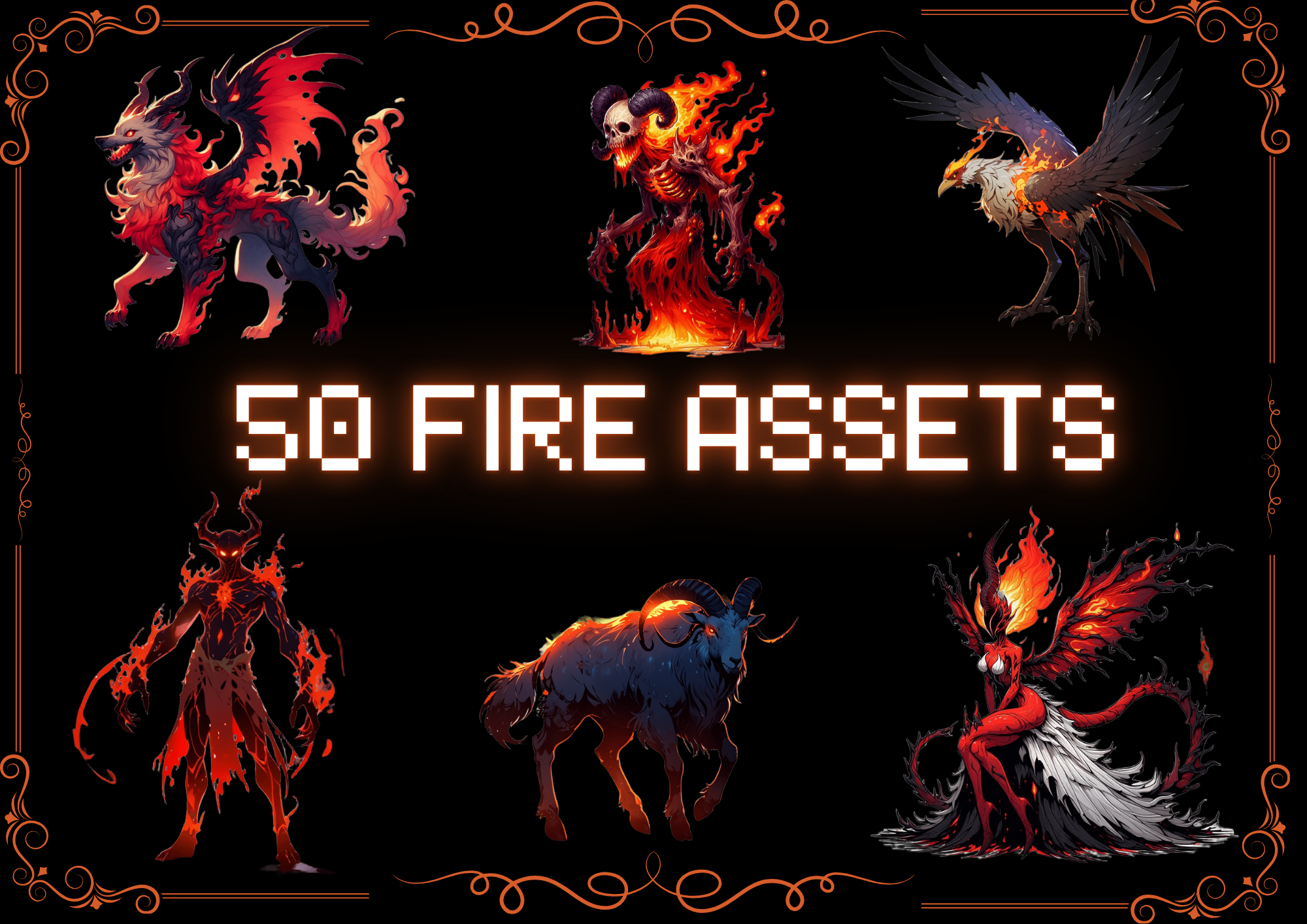 50 Character Hell Assets