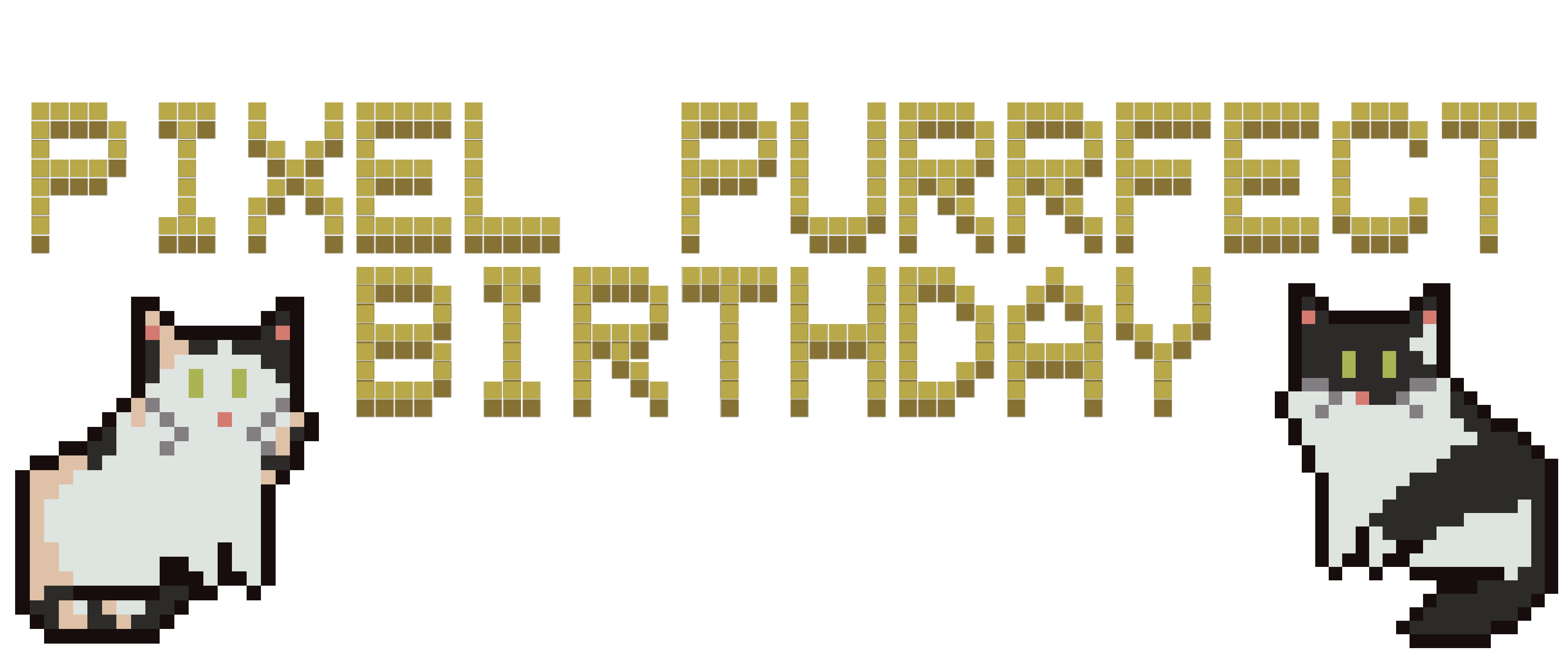 Pixel Purrfect Birthday