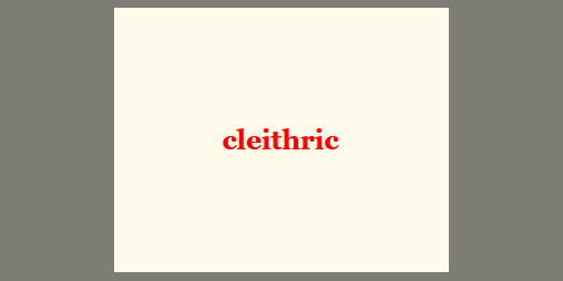 Cover image for cleithric