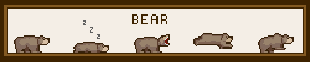 Bear Pixel Animations - Grizzly and Polar