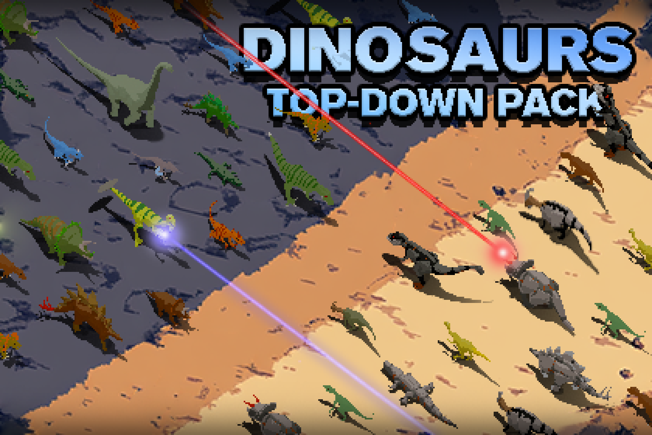 8-Directional top-down Dinosaurs!