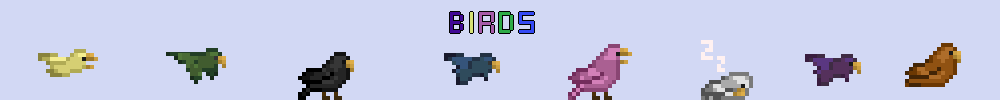 Bird Pixel Animations