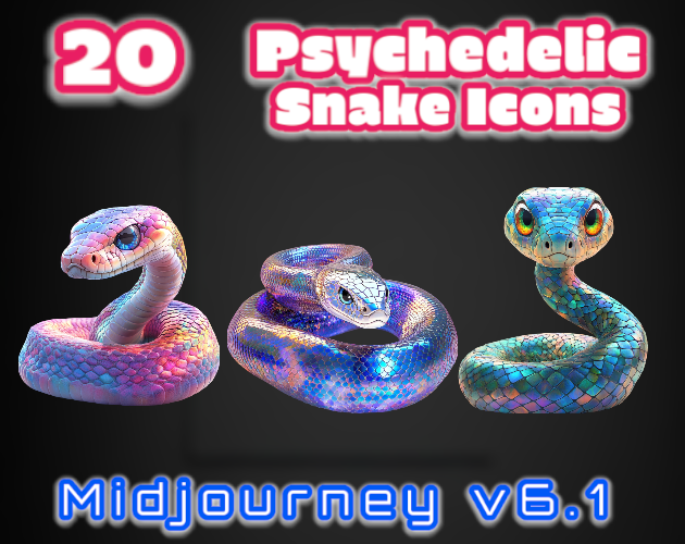 20 Psychedelic Snake Icons | MJv6.1