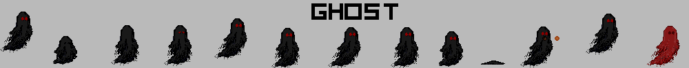 Ghost Pixel Animation - Dark