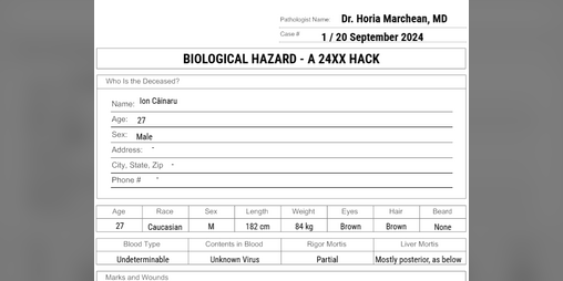 Cover image for Biological Hazard - A 24XX Hack