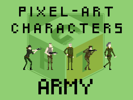 Pixel Art Characters Army By Rauldiaz