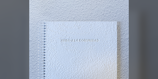 Cover image for AVISO A LA COMUNIDAD