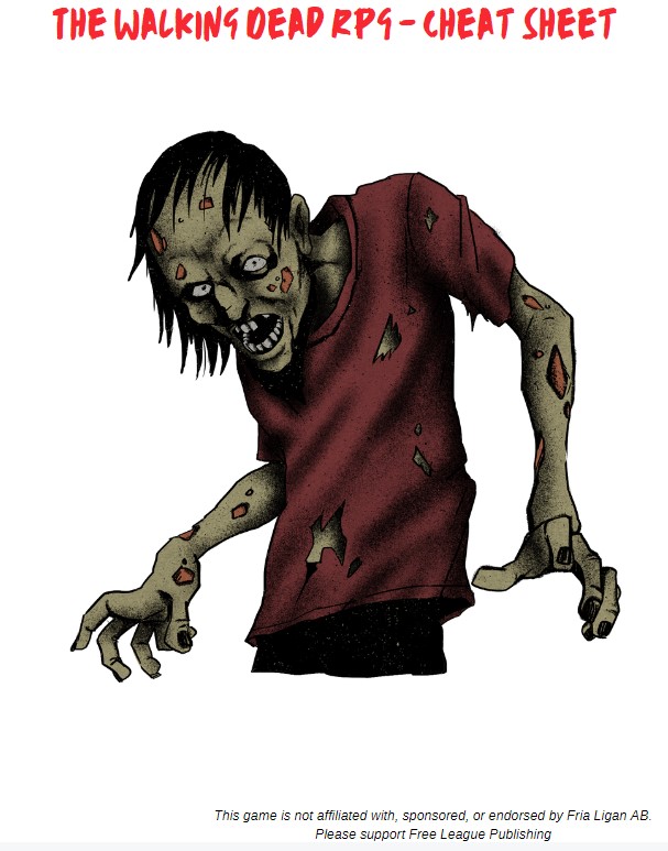Cover image for The Walking Dead RPG - Cheat Sheet