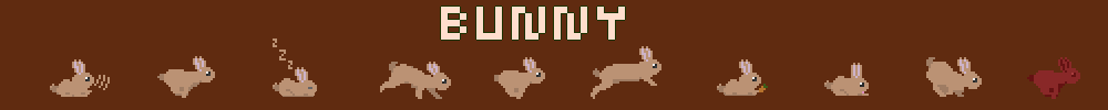 Bunny Animations Pixel - Brown