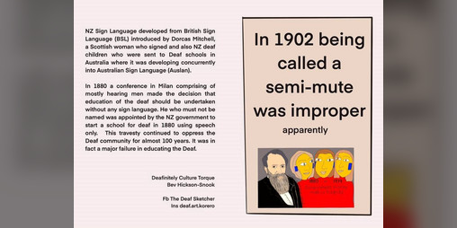 Cover image for Deaf life and labels. It's improper apparently.
