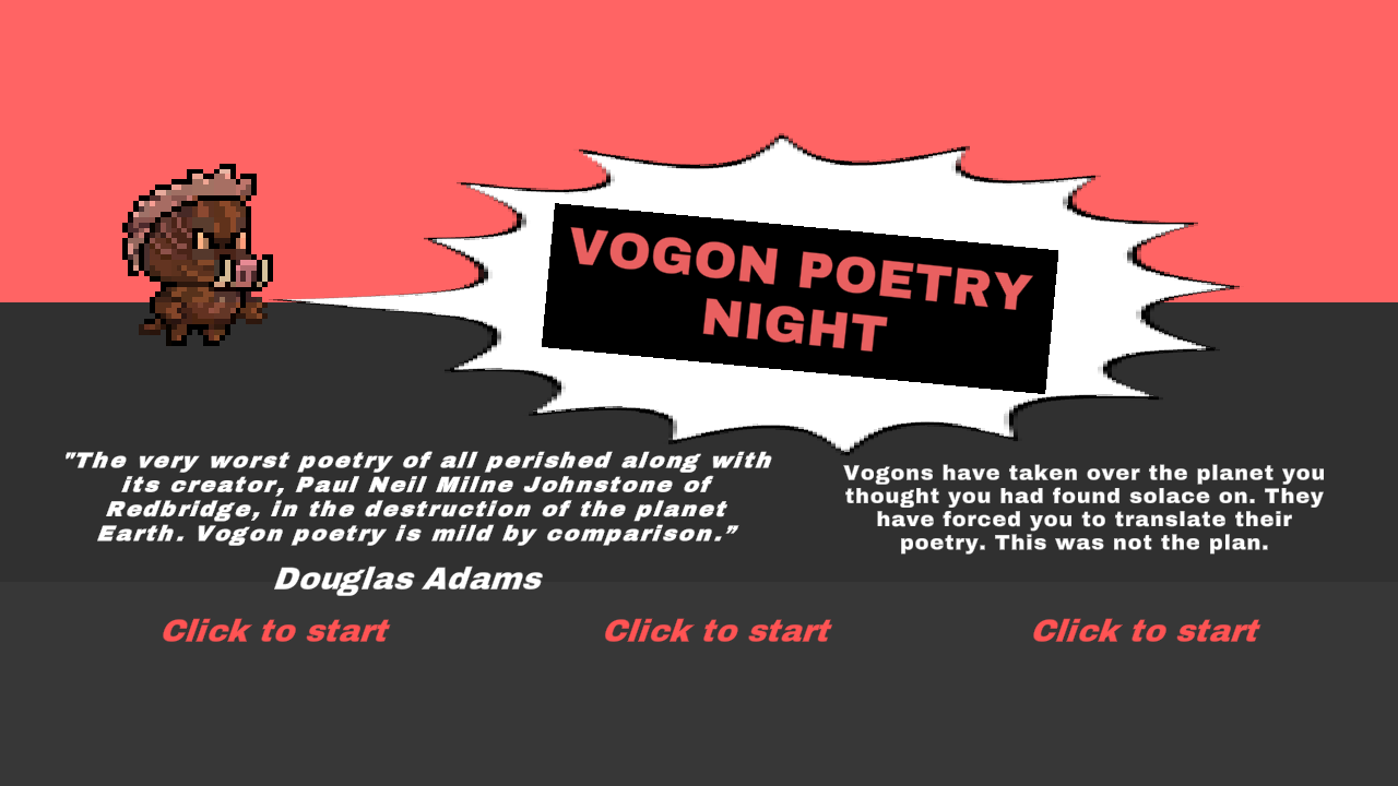 Vogon Poetry Night